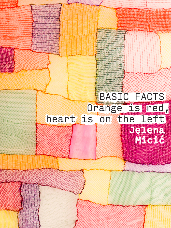 BASIC FACTS: Orange is red, heart is on the left